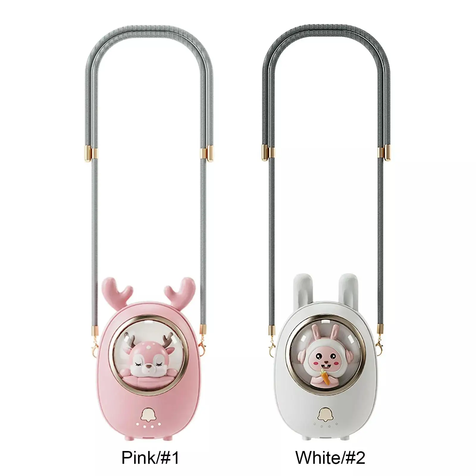 

USB Mini Portable Fan - Rechargeble Lightweight Personal Neck Hanging Fan