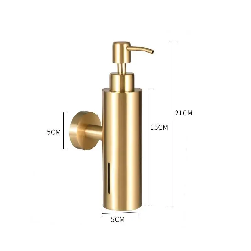 Bathroom Soap Dispenser Wall Mounted - Bodugi bathroom soap dispenser wall mounted - brushed gold-a