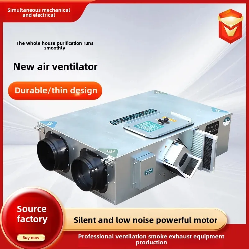 Manufacturer Large Air Volume Ceiling Type Commercial Two-way Flow Fresh Air Ventilator Dehumidification Purification Ho