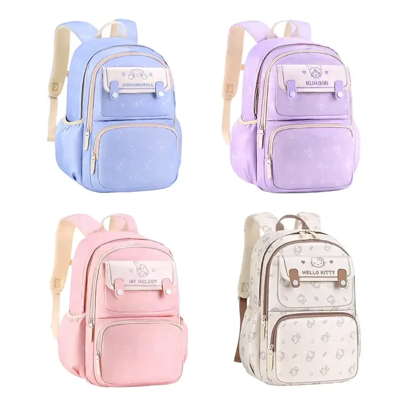 

Sanrioed Kuromi Melody Cinnamoroll Hello Kitty Children Backpack Cute Schoolbag Student Cartoon Large Capacity Shoulder Bag Gift