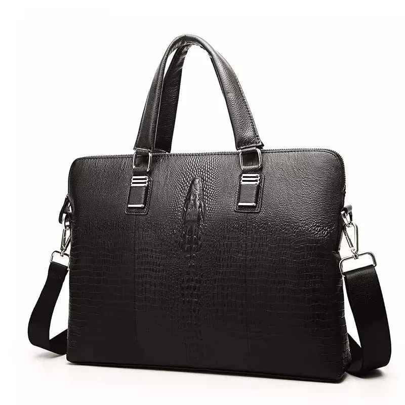 

Genuine Leather New Men's Business Briefcase High Quality Luxury Single Shoulder Computer Bag Fashion Cross-body Messenger Bags