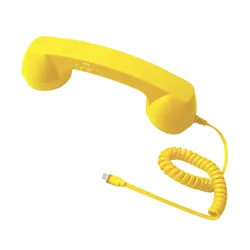 Ergonomic Vintage Wired Telephone Handset (Bean red)