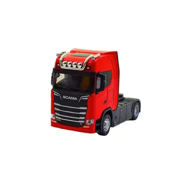 1/50 Alloy Diecast Truck Head Car Model Toys Simulation Engineering Transport Vehicle Pull Back Container Head Metal Toy for Boy 5