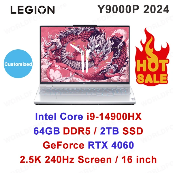 Lenovo LEGION Y9000P 2024 Gaming E-Sports Laptop RTX4060 8G intel