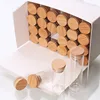 5X 12-110ml Sealed Glass Bottles Jars New Tea Coffee Beans Transparent Storage Boxes Candy and Snack Tins With Bamboo Lid Jars 2