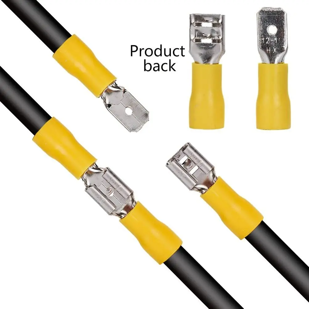 Insulated Cable Terminals Electrical Wire Connectors Assortment Kit Ring  Spade/Crimp Terminals Butt Set - AliExpress