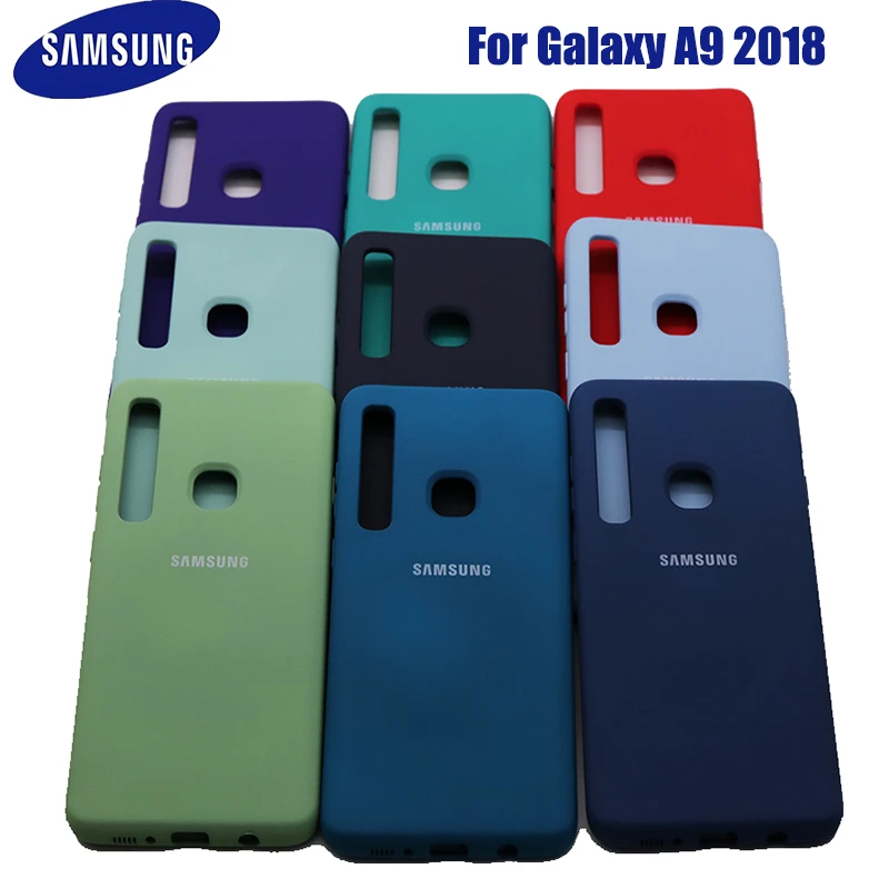 Samsung A9 2018 Case Original Official Silicone Finish Back Protective Samsung Galaxy A9 2018 A9S A920F Case With Logo samsung flip cover