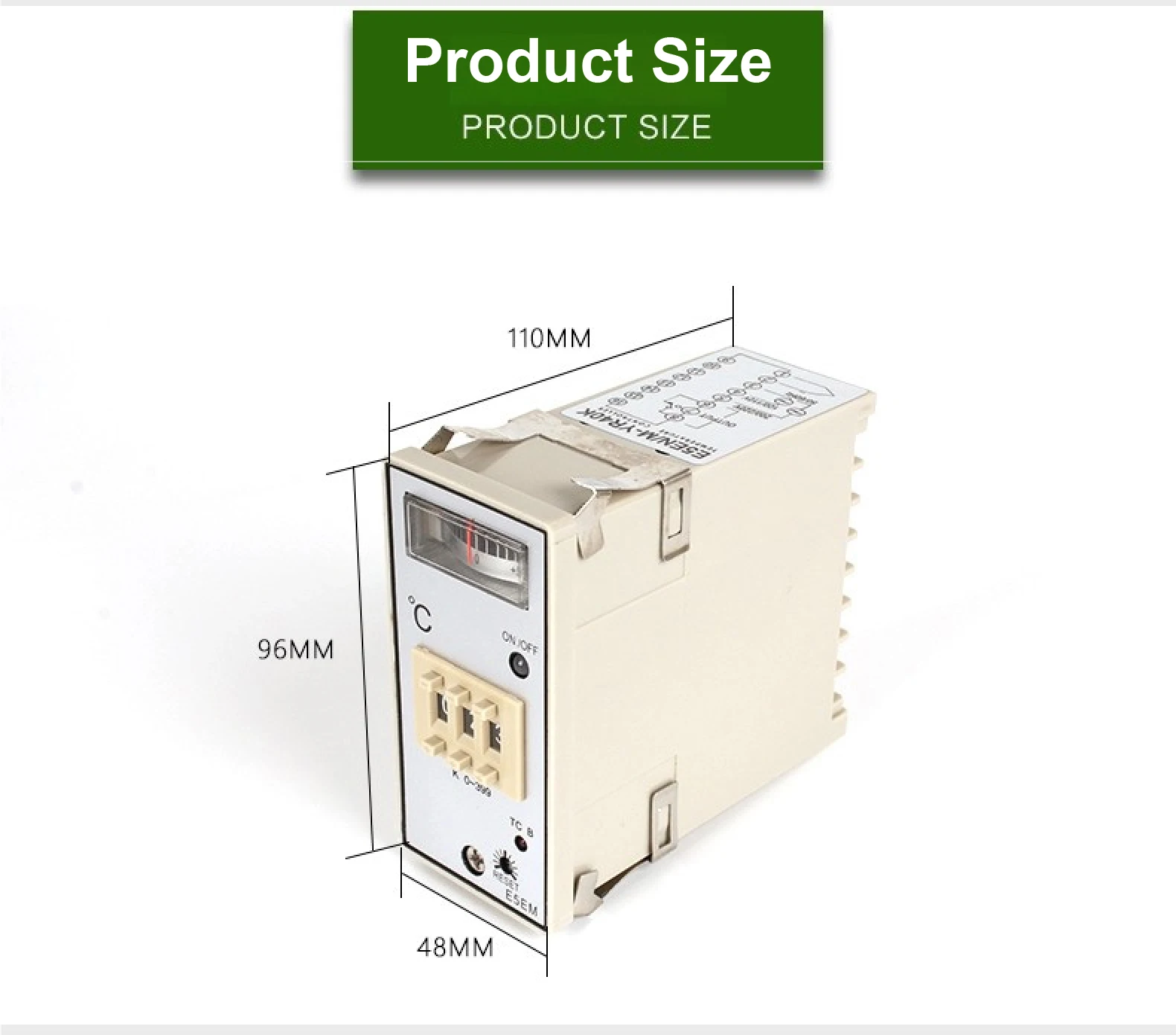 Pointer Temperature Controller E5EM-YR40K K-Type Thermocouple 0‑399°C Analog Rot