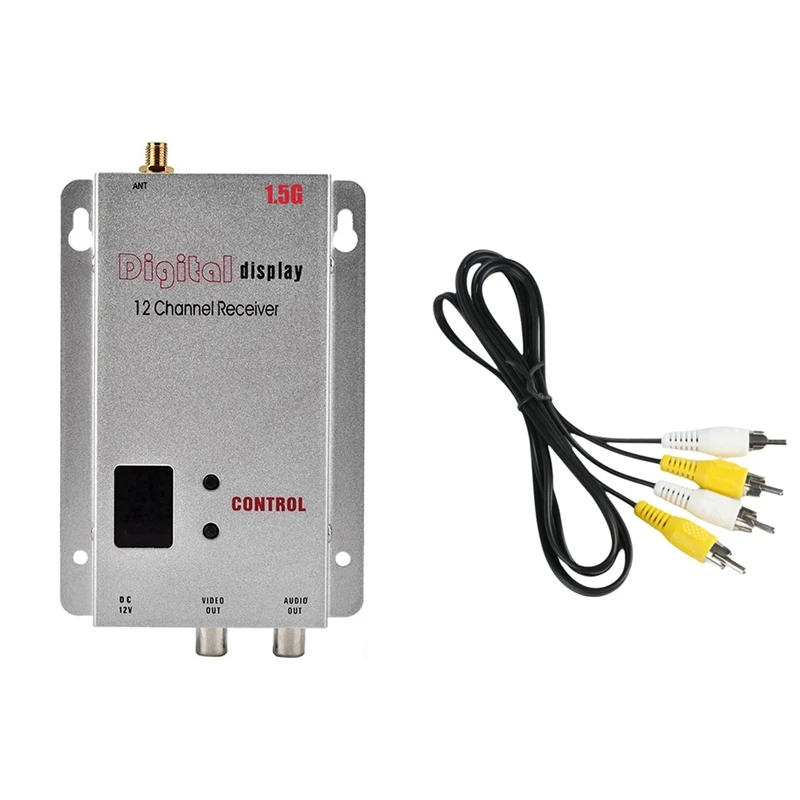 FPV 장거리 드론 비행기용 오디오 비디오 리시버, 1.5G, 1.5W, FPV VRX, 12CH, 1500MW