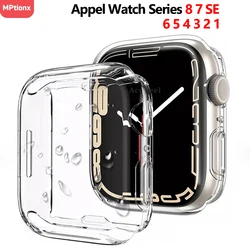 Case For Apple watch Series 7/8 45mm 41mm 44mm 40mm 42mm 38mm All-around TPU Clear Protector Bumper Series 6 5 4 3 2 1 SE Cover