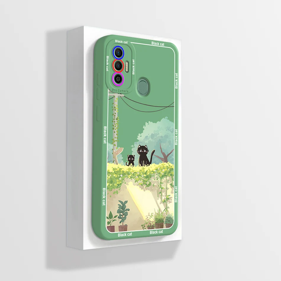 Cute Cartoon Flowers Silicone Phone Case - Soft Back Cover