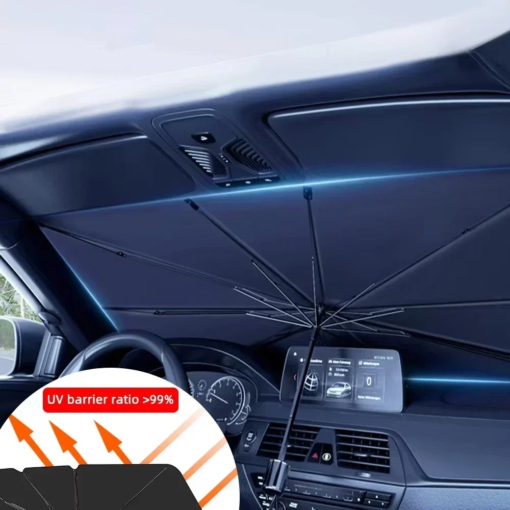 Car Sunshade Umbrella with 360 Rotation for UV Protection