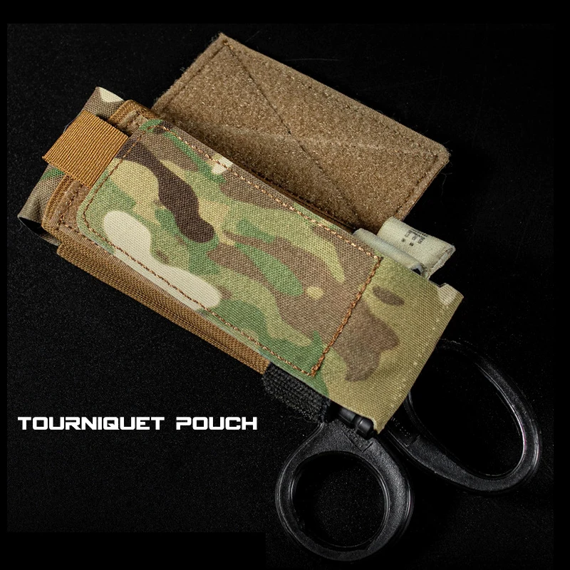 Tactical Tourniquet Pouch Holder TQ Tourniquet Case Trauma Medical Shear Pouch Elastic Tourniquet Straps Storage Bag Carrier