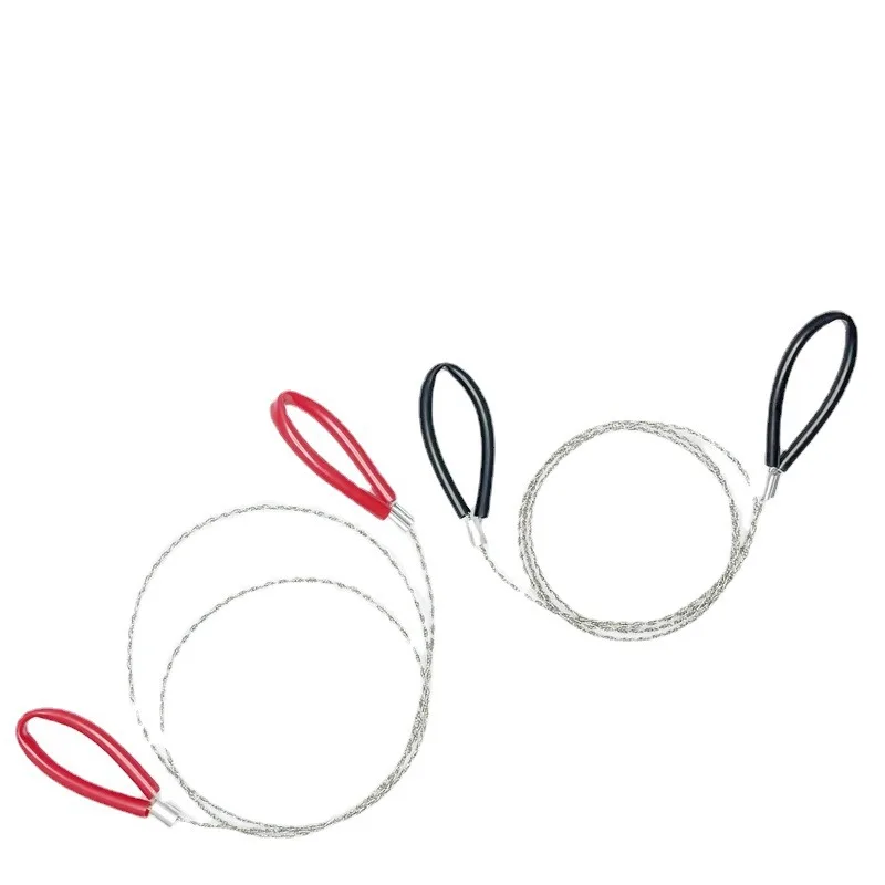 Portable Stainless Steel Wire Saw with Finger Handle Outdoor Camping Hiking Pocket Manual Cutting Chain Saws Survive Tool