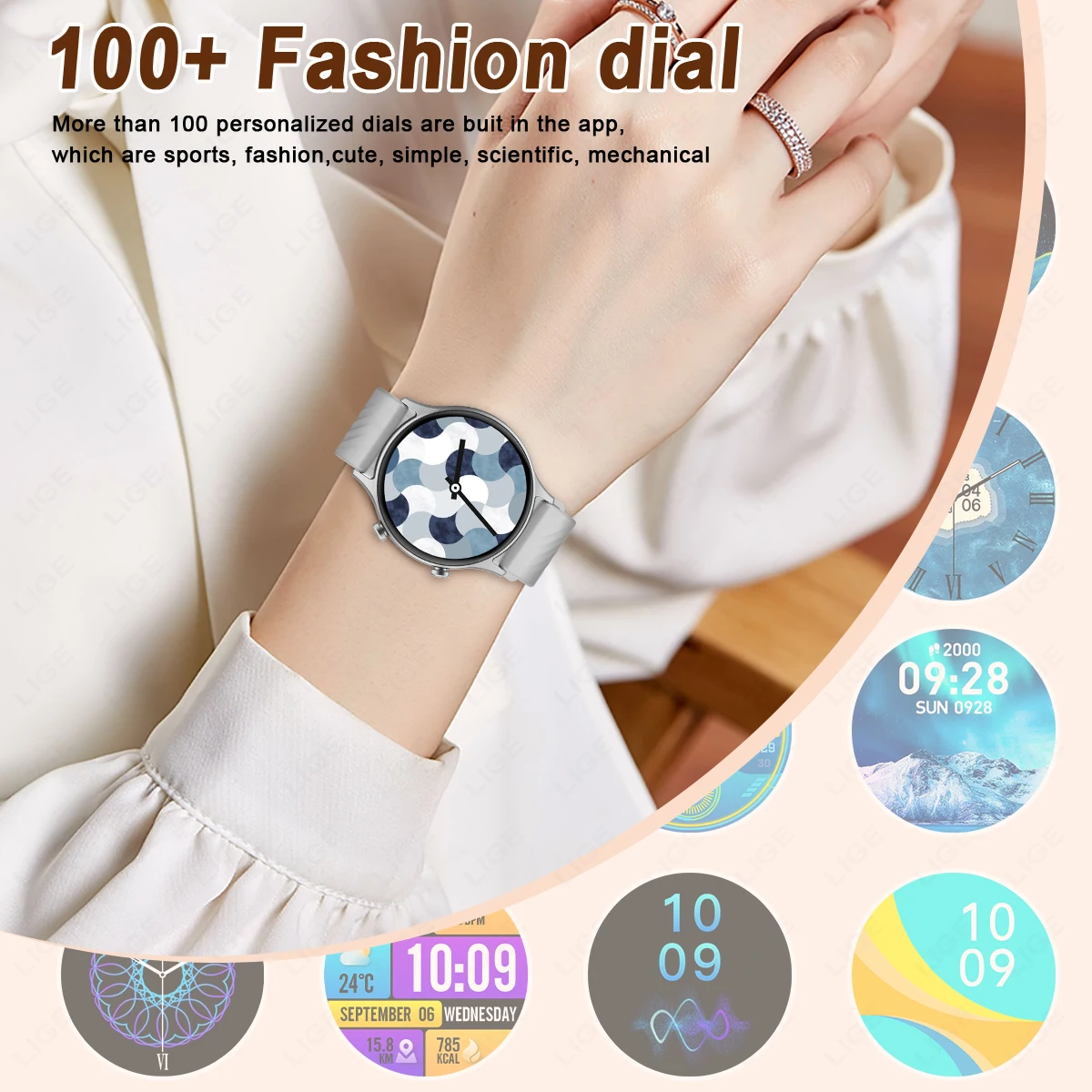 2024 Smart Watch Sports Fitness Tracker Women AI Voice Assistant Calculate Men Waterproof SmartWatch For Android ios Bracelet