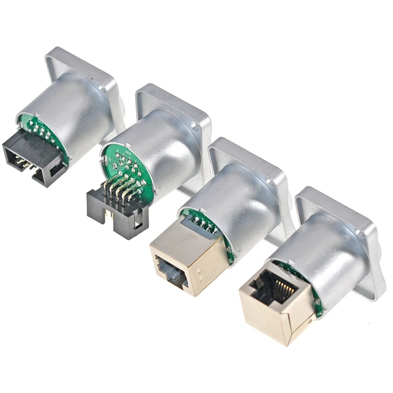 AEE7-푸시 버튼 RJ45 커넥터로 방수 차폐 푸시 버튼 RJ45 홀더 없음 휴대용 LED 디스플레이 신호 플러그 소켓