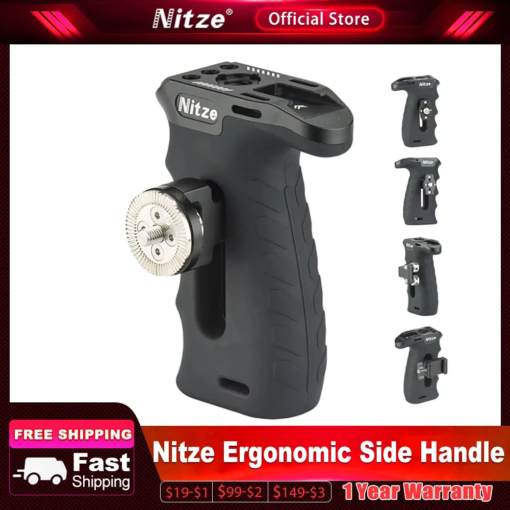 Nitze PA29D Zijhandgreep 1/4 ARRI locating pins