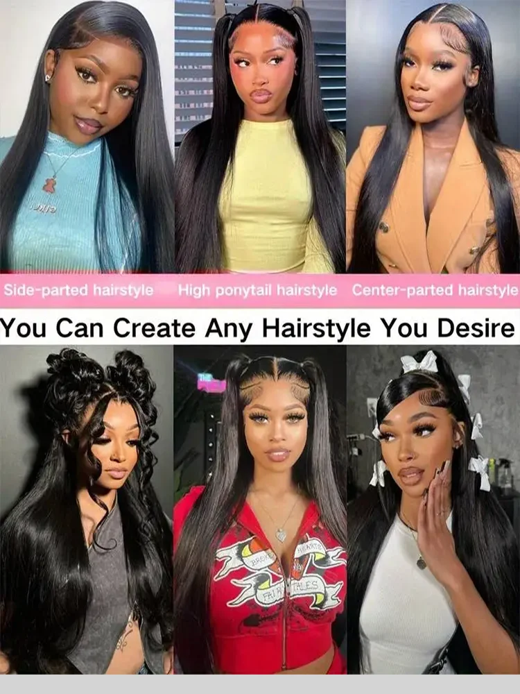 40 Inch Natural wigs 13x4 Straight Human Hair Wigs 250 Density hd lace wig 13x6 wigs human hair For Women