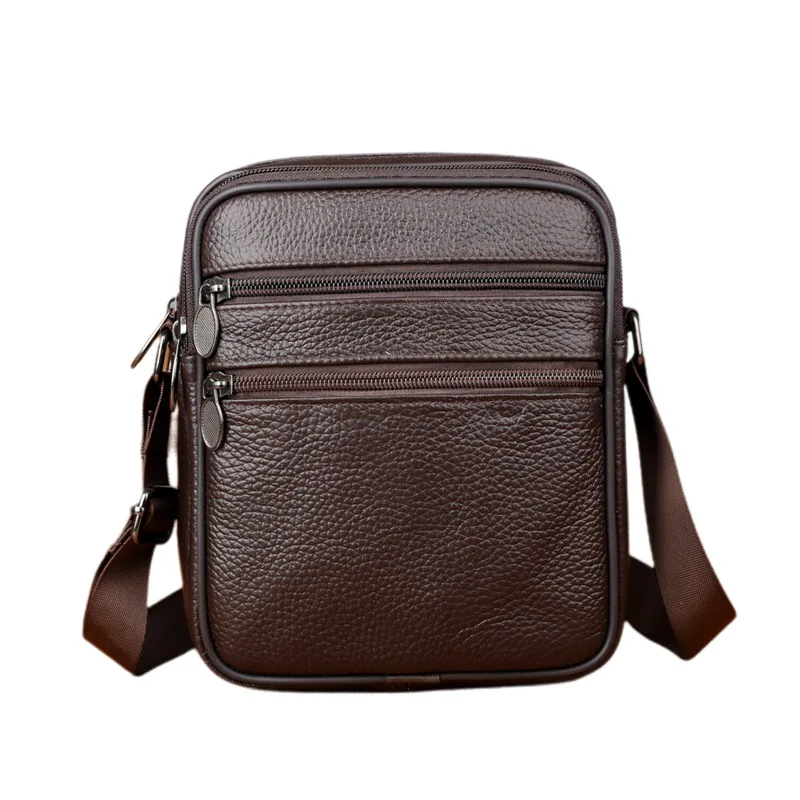 Borsa a Tracolla da Uomo in Vera Pelle, Borsello Casual Piccolo per Uomo 2026, Borsa a Tracolla Nera da Lavoro per Marito - immagine 2