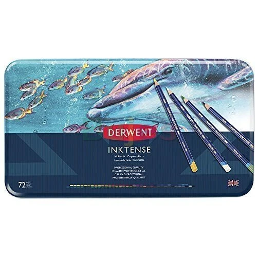 Derwent Watercolor Pencils Ink Tense Pencil 72 Color Set, When Dissolved In  Water To Change To