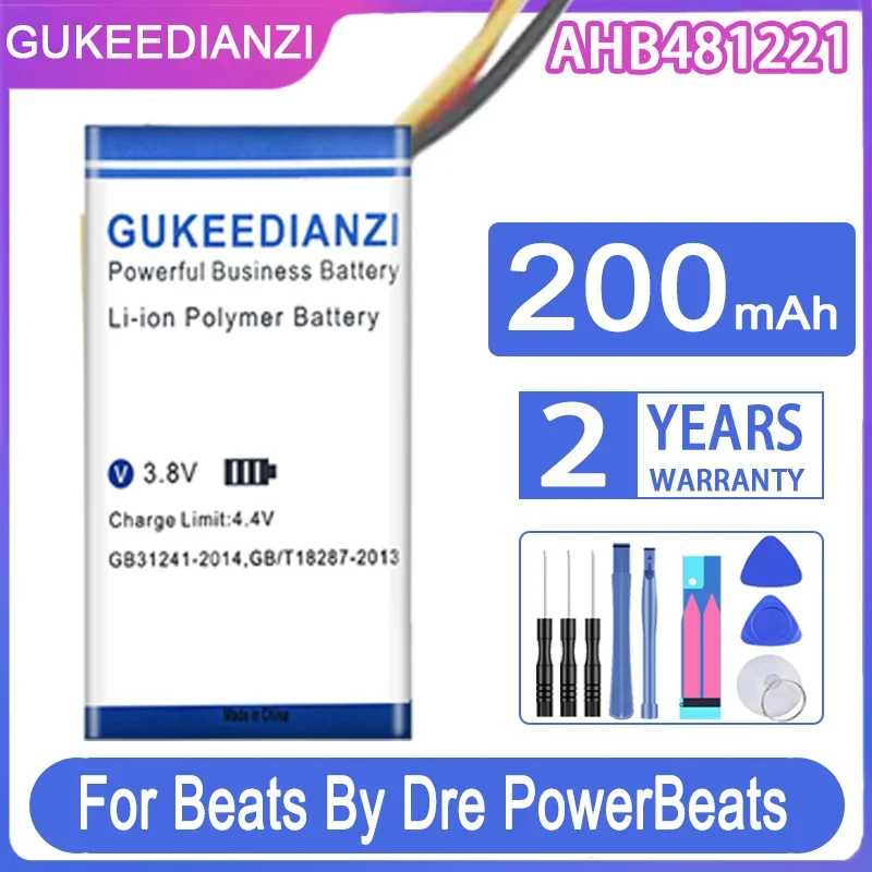 

GUKEEDIANZI Replacement Battery AHB481221 (481221) 200mAh For Beats By Dre PowerBeats 2 3