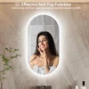 Led Bathroom Mirror for Wall Mounted Oval Lighted Vanity Mirror with Lights Backlit, Frameless Wall Mirror with Lights Anti-Fog 5