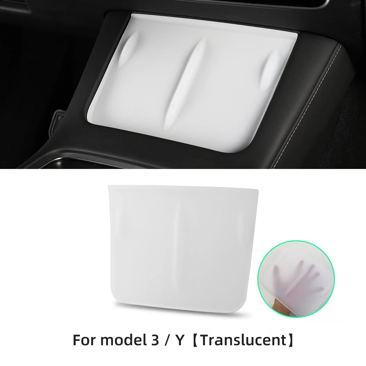 For Tesla Model 3 Y X S-Silicone Anti-Skid Pad Car Phone Wireless Charging Pad Model3 Non-Slip Mat Auto Accessories