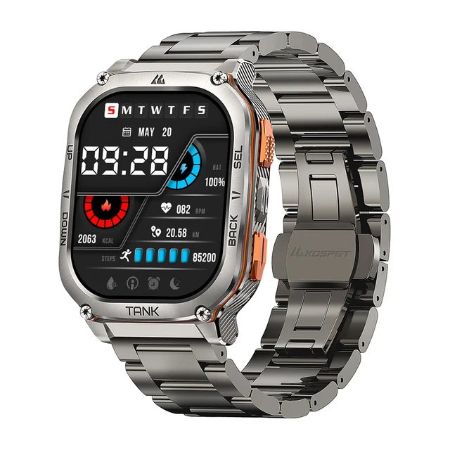 Alternative view of 2025 New KOSPET TANK M3 Ultra GPS Smartwatch For Men Waterproof 5ATM AMOLED AOD 480mAh Digital Bluetooth Call Men's Watches