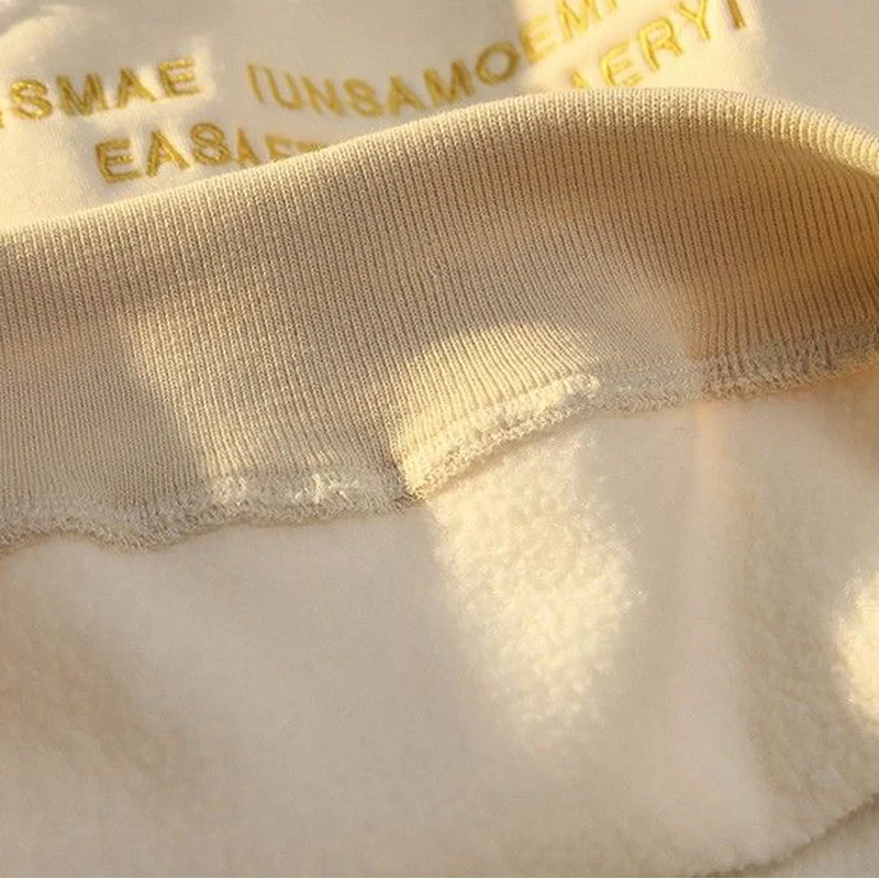 Retro Embroidered Sweatshirt, V-Neck, Loose Letter Shirt, Long-Sleeved Shirt, Plus Size