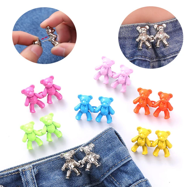 4 Sets Pant Waist Tightener Fashion Pants Clips Waist Tightener Sewing  Buttons Pins for Jeans Dress Too Big Loose DIY Adjustable