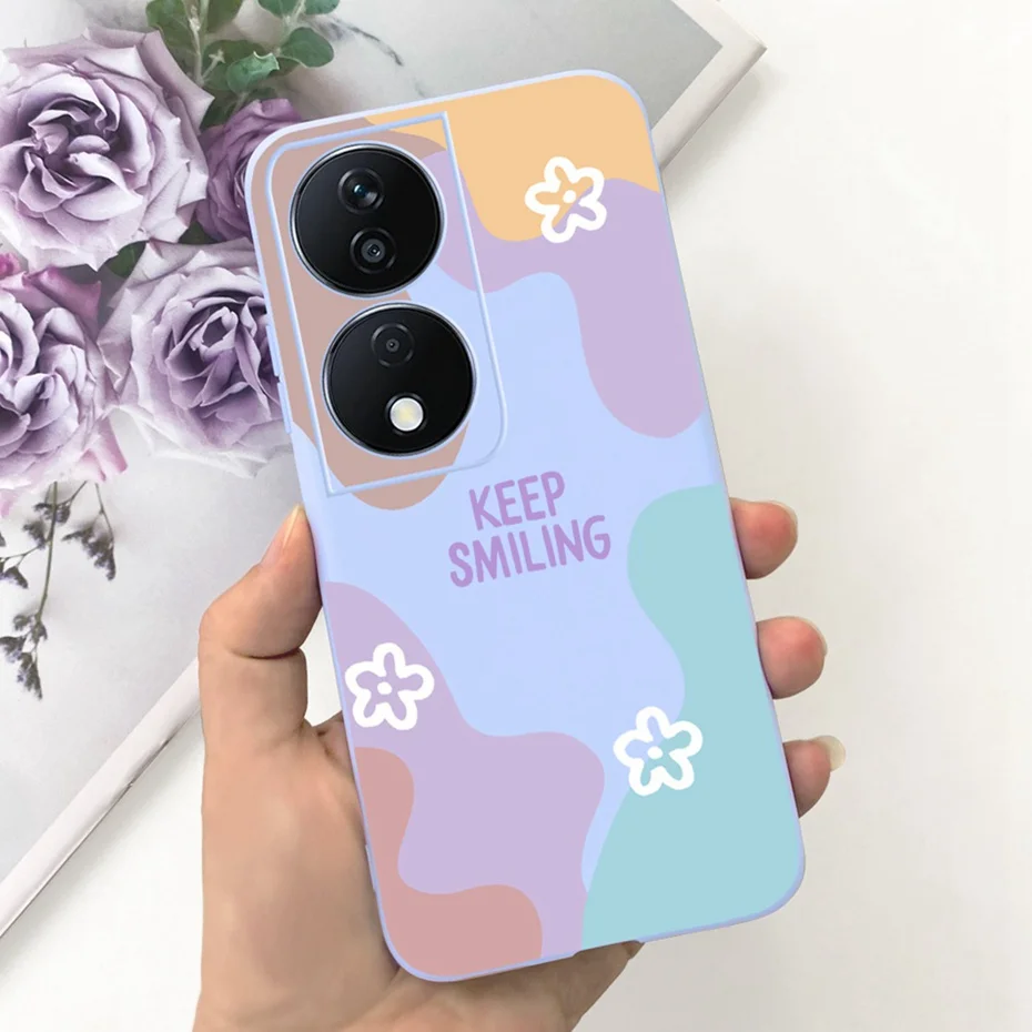 Lovely Printed Candy Color Phone Case - Soft Silicon TPU Shockproof Back Cover