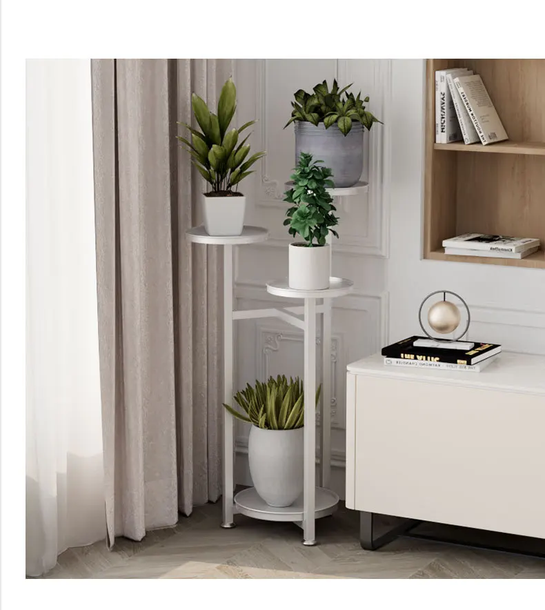 Plant Stand Flower Rack Multi-Storey Iron Shelves For Plant Pot Floor-To-Ceiling Balcony Living Room Lobby plant stand wooden flower shelf