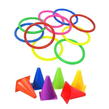 5 Logo Buckets Throwing Rings Cones Parent-child Interactive Sensory Training Indoor And Outdoor Games Children's Toys