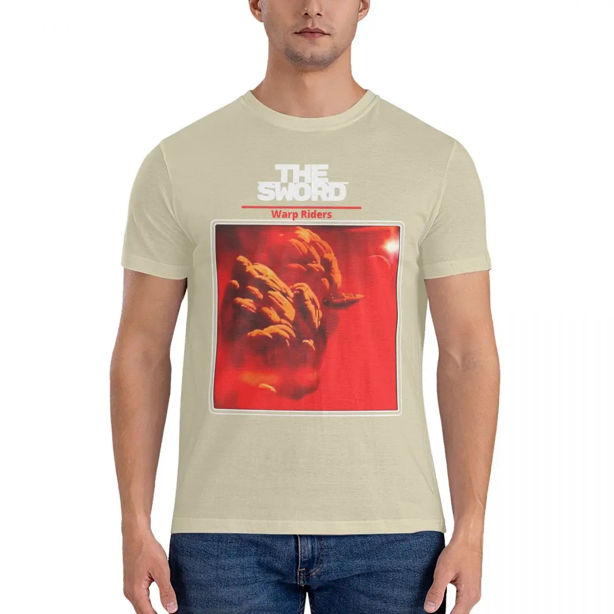 thumbnail image 1 of Camiseta para hombre WARP RIDERS, divertida camiseta de algodón puro, camiseta de manga corta de The Sword Band, camiseta de cuello redondo, idea de regalo, 1 of 7