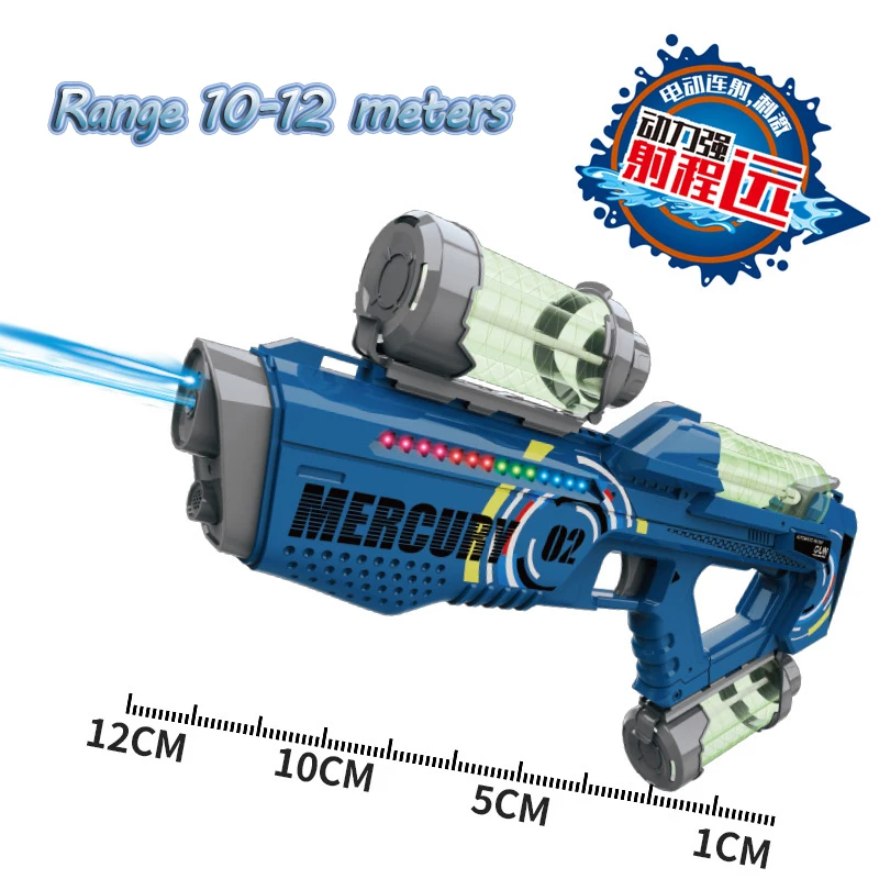 2023 New Summer Water gun Splashing Festival High Voltage Continuous High Capacity Charging Automatic Water Absorption Kids Toys