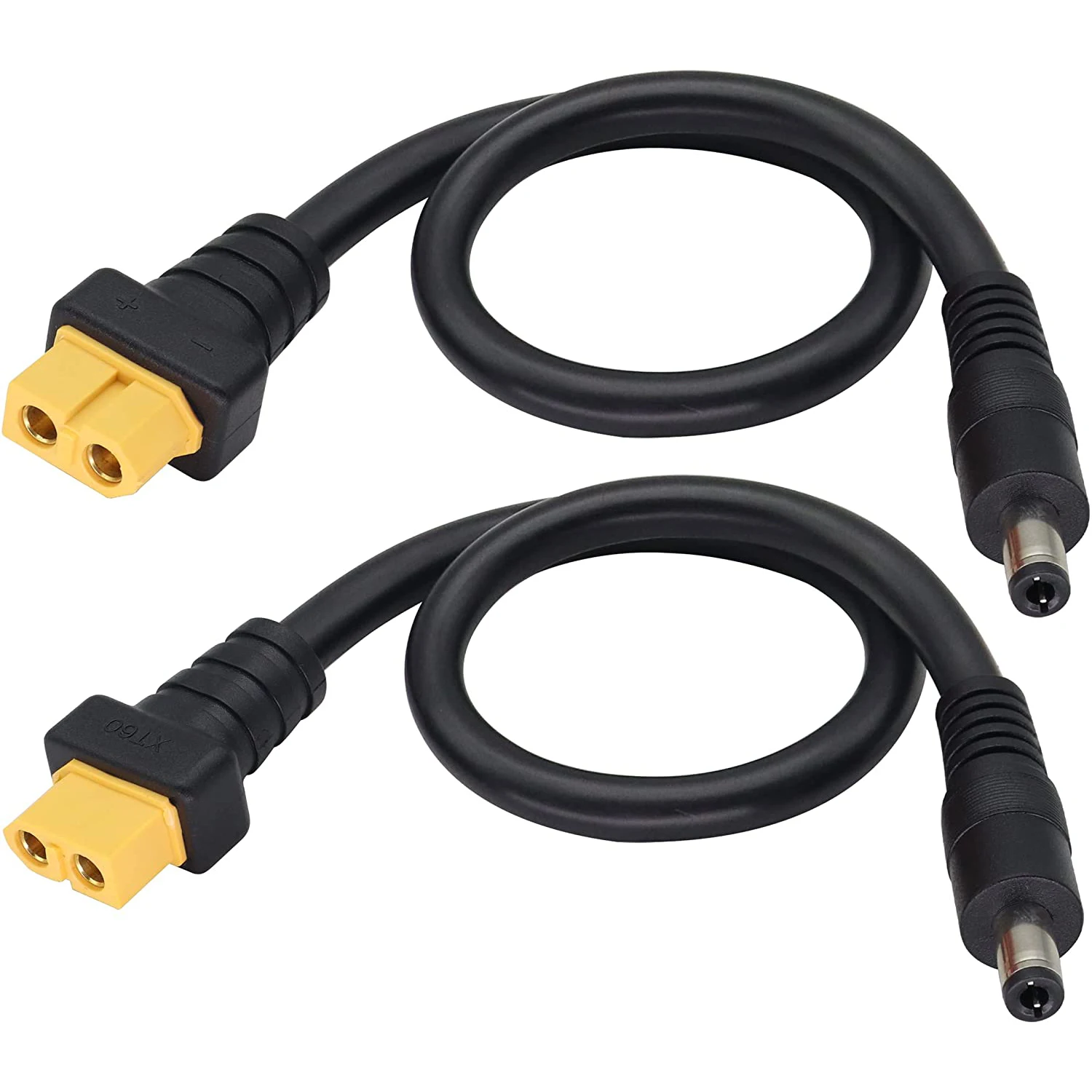XT60 Auf DC Adapterkabel 5.5x2.5mm – 2 Stück, 30cm, Für TS100 Lötkolben, FPV Drohnen & Display-Stromversorgung