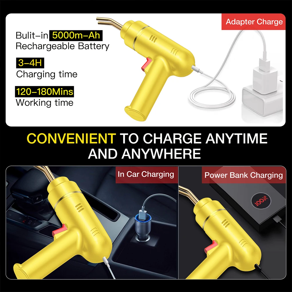 200W Cordless Plastic Welder Gun Plastic Welding Kit 400PCS Hot Stapler USB Rechargeable Bumper Repair Kit for Most Plastic