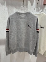 Loose Fit Embroidered Knit Sweater Women's Winter Faion Versatile Base Layer round Ne Knitted Top Korean Sle Long Sve - Image 4