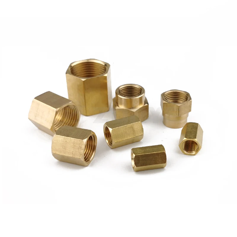Water Gas Adapter Brass Fitting Pipe Connector Female To Female 1/8 1/4 3/8 1/2 Reducing Joint Air Coupling for Hose Connection