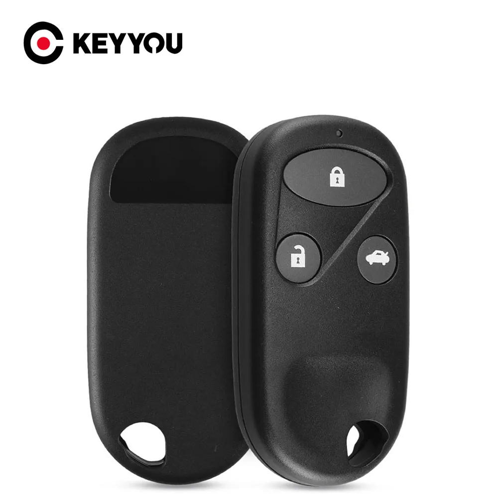 

KEYYOU 10x Remote Key Fob Shell 2/3 Buttons for Honda Civic CRV Accord Jazz Fit Odyssey Keyless Entry Case Car Style