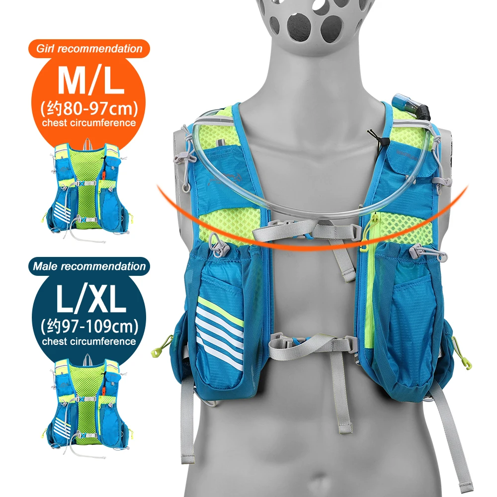 8L Running Hydration Running Vest Backpack Men Women Outdoor Sport Water Bags Trail Marathon Jogging Hiking Backpack Rucksack 2