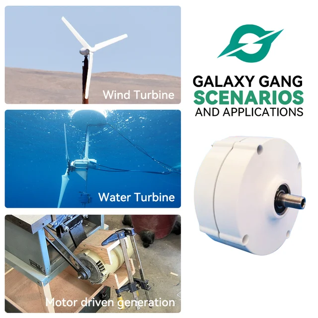 Electric Generator 600W 300W Low Speeds 24V 12V 3 Phase Gearless