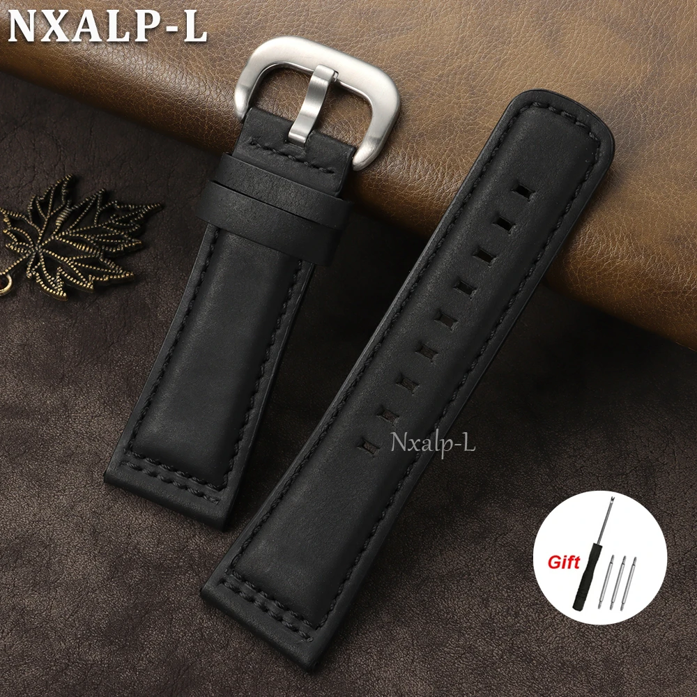 Premium Crazy Horse Leather Wristband - Matte Cowhide 28mm Men's Accessory
