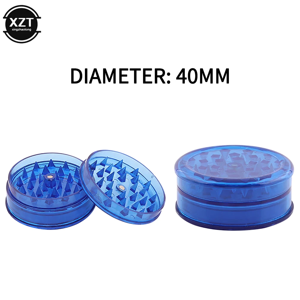 Round Shape Plastic Tobacco Grinder Leaf Herbal Herb Smoke Spice Mill Crusher Hand Muller 3 Layer 40mm Smoking Accessories herb grinder,herb spice grinder