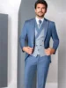 3 Pieces Slim Fit Formal Suits For Men Costume Homme High Quality Fashion Male Blazer Vest Pants Groom Tuxedos
