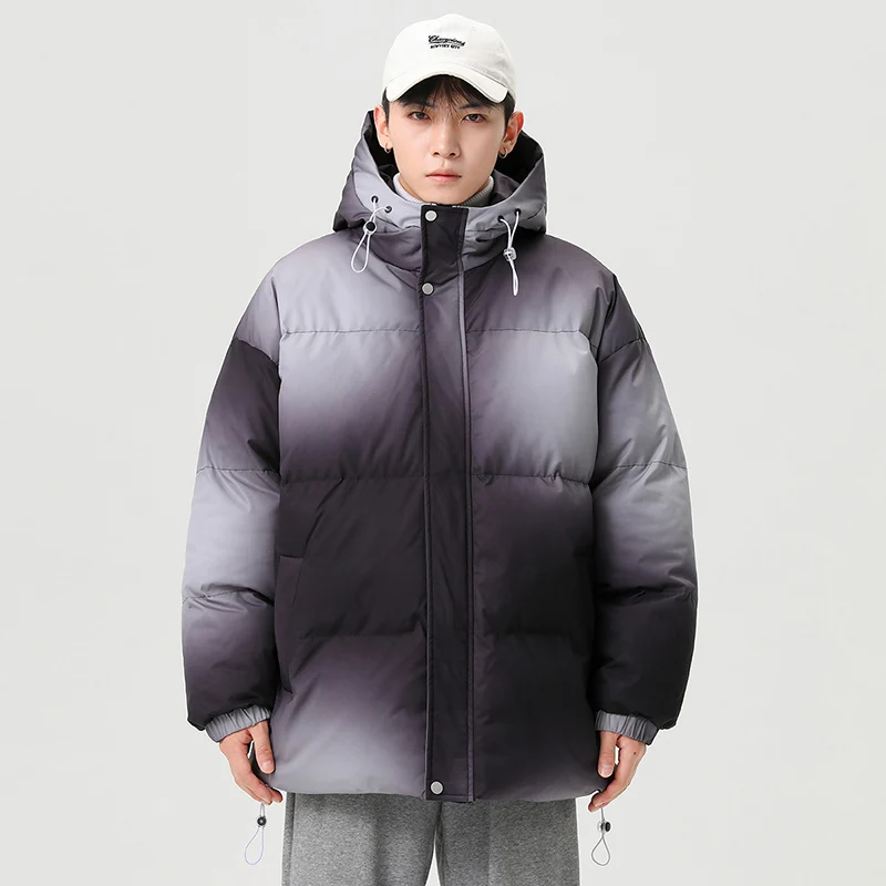 CAAYU 2022 Winter Down Jacket Mens Versatile Harajuku Oversized Body Warmer Coat Japanese Streetwear Windproof Outwear Coat Male