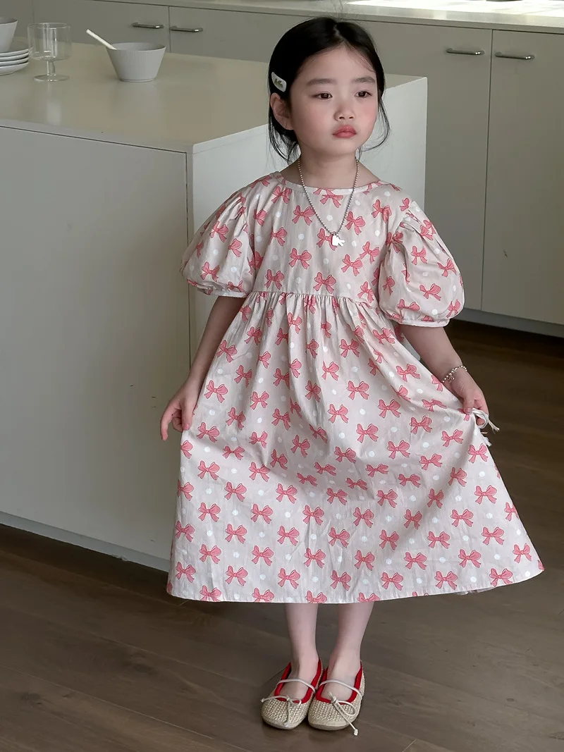 22342 Korea Children's Clothes Girl's Summer Dress 2024 New