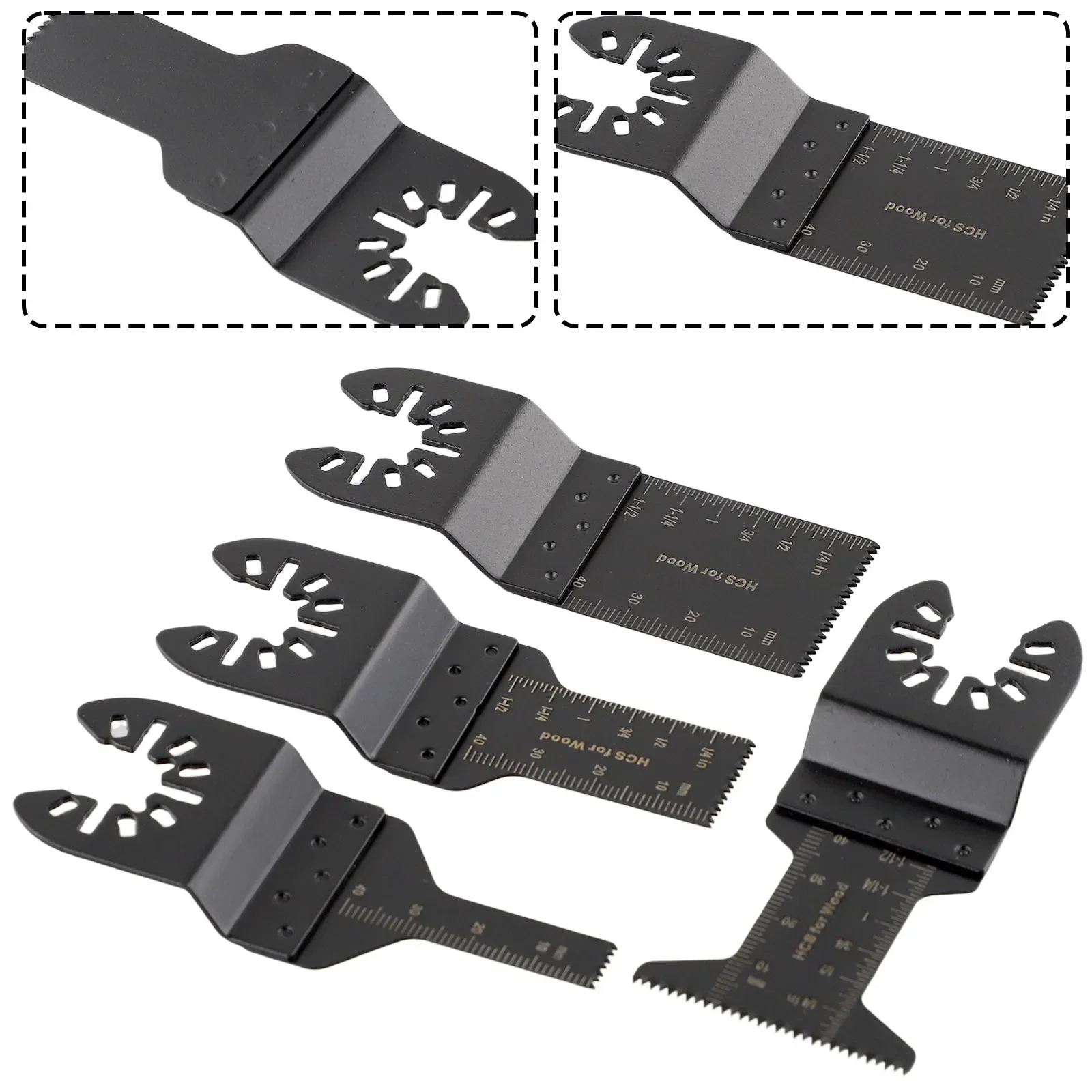 4PCS 10/20/34/45mm Oscillating Saw Blade Renovator Multi Tool Blades Set Cutter For Metal Wood Plastic Power Cutting Tool Parts electric saw