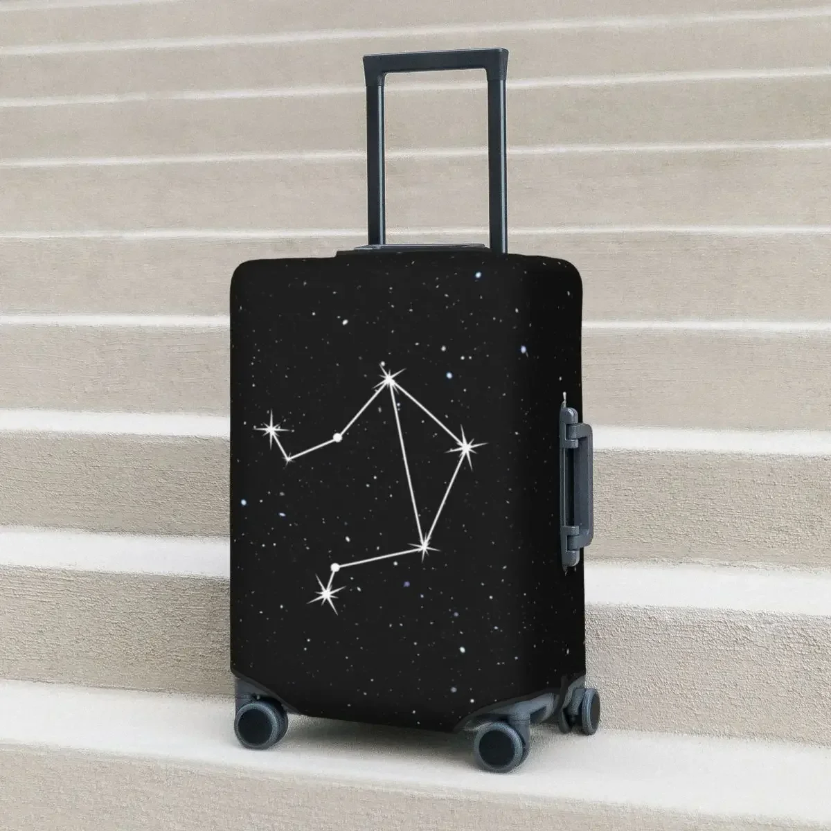 

Libra Zodiac Sign Suitcase Cover Mystical Horoscope Cute Birthday Cruise Trip Protector Flight Practical Luggage Supplies