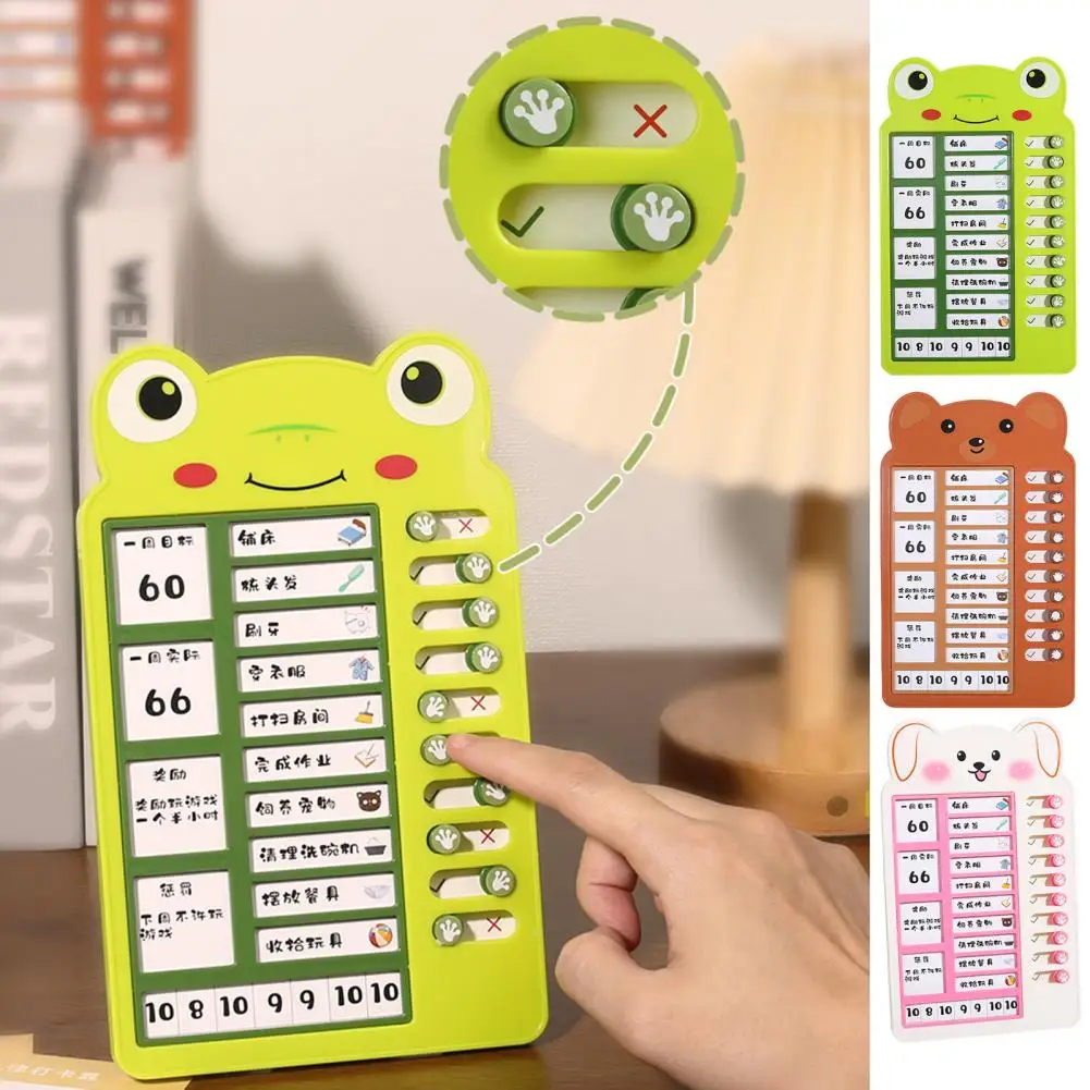 Kids Self-discipline Puncher Replaceable Paper Time Management 13 Sheets Cards Student Schedule List Notepad School Accessory self discipline punch card
